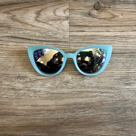 Baby Blue Cat Eye Sunglasses - Picture 2 of 9